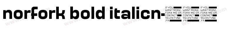 norfork bold italicn字体转换